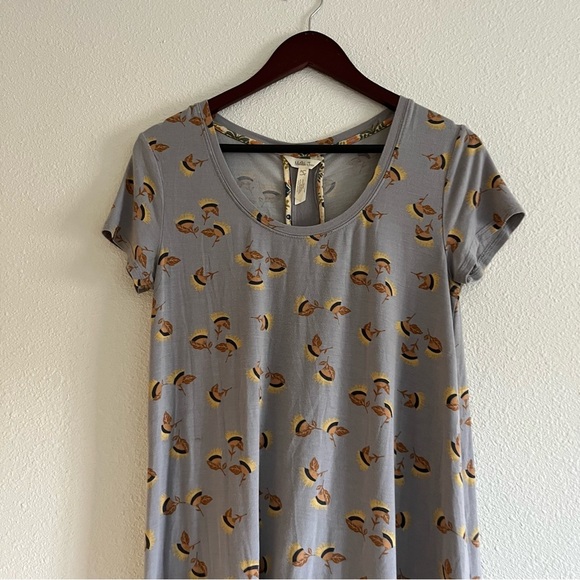 Matilda Jane Item # 23617T Gray Fall T Shirt Dress Size Small - Picture 4 of 11